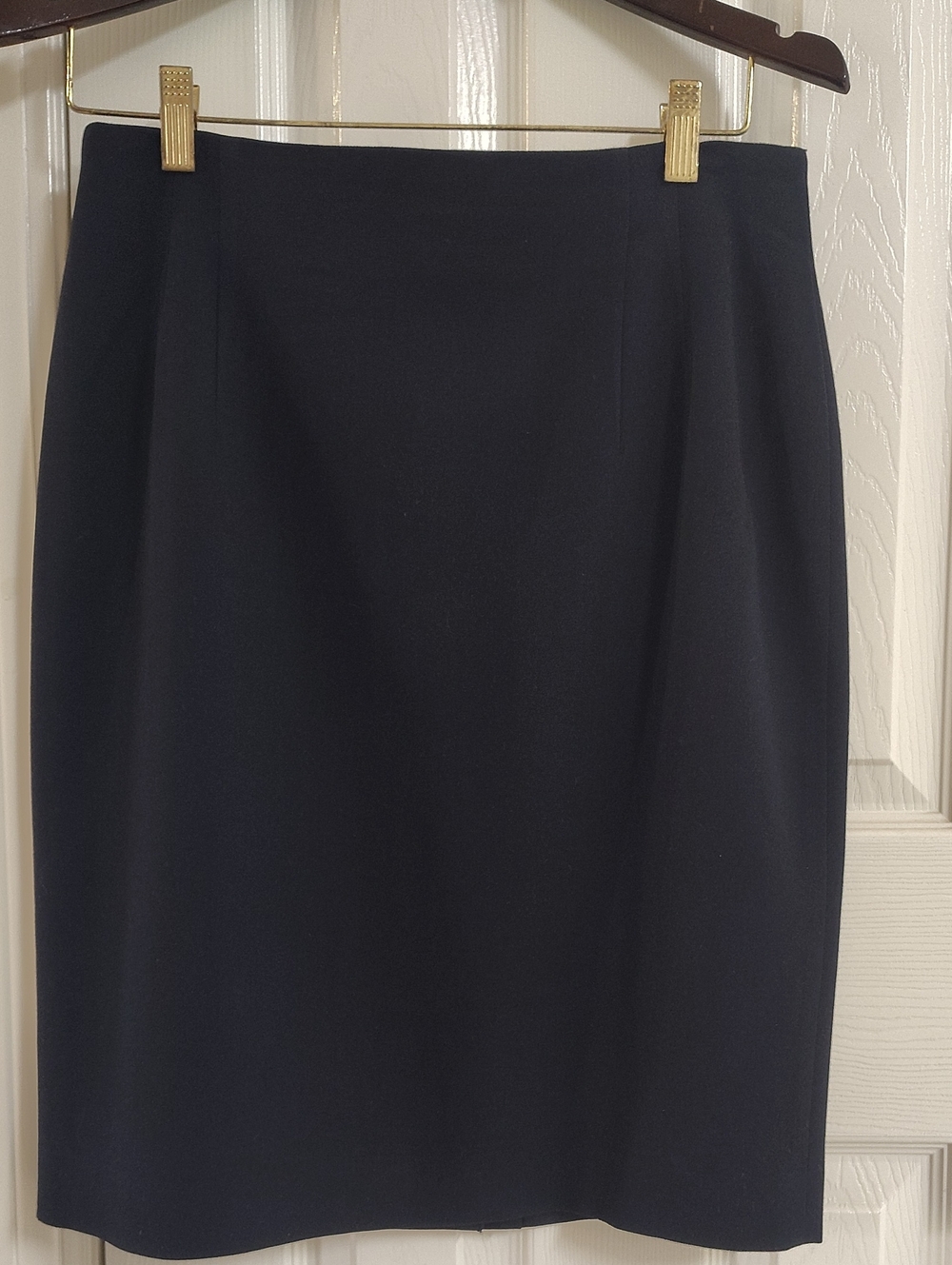 Jones New York 100% Wool Dark Blue Pencil Skirt